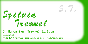 szilvia tremmel business card